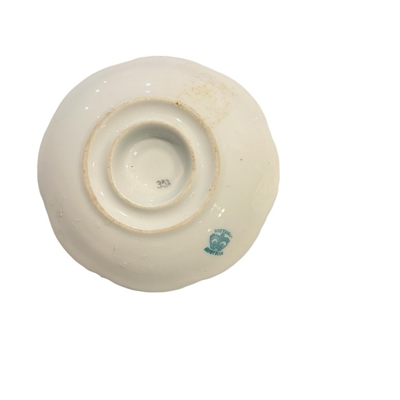 Victoria Austria China Hat Pin Holder Dominion Canada Transferware - Picture 3 of 6